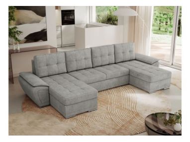 Narożnik UMBRIA U - uniwersalny - jasnoszary, struktura