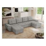 Narożnik UMBRIA U - uniwersalny - jasnoszary, struktura