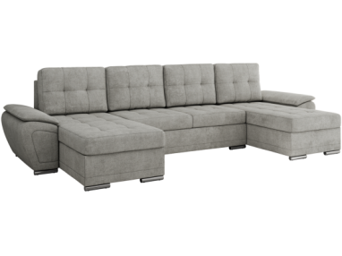 Narożnik UMBRIA U - uniwersalny - jasnoszary, struktura