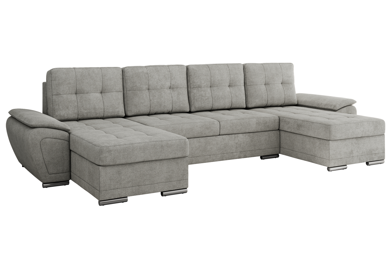 Narożnik UMBRIA U - uniwersalny - jasnoszary, struktura