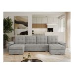 Narożnik UMBRIA U - uniwersalny - jasnoszary, struktura