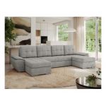 Narożnik UMBRIA U - uniwersalny - jasnoszary, struktura