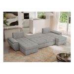 Narożnik UMBRIA U - uniwersalny - jasnoszary, struktura