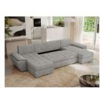 Narożnik UMBRIA U - uniwersalny - jasnoszary, struktura