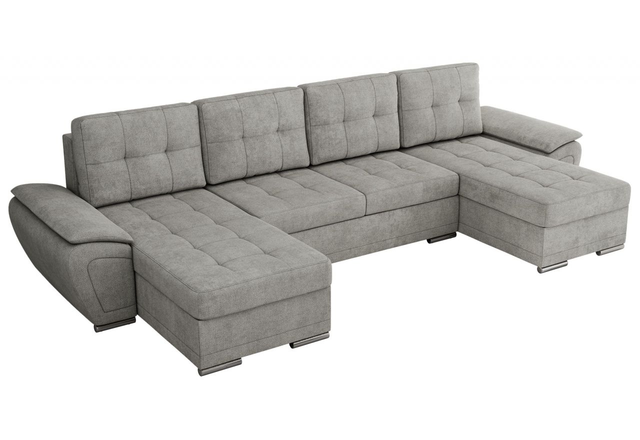 Narożnik UMBRIA U - uniwersalny - jasnoszary, struktura