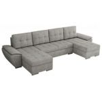 Narożnik UMBRIA U - uniwersalny - jasnoszary, struktura