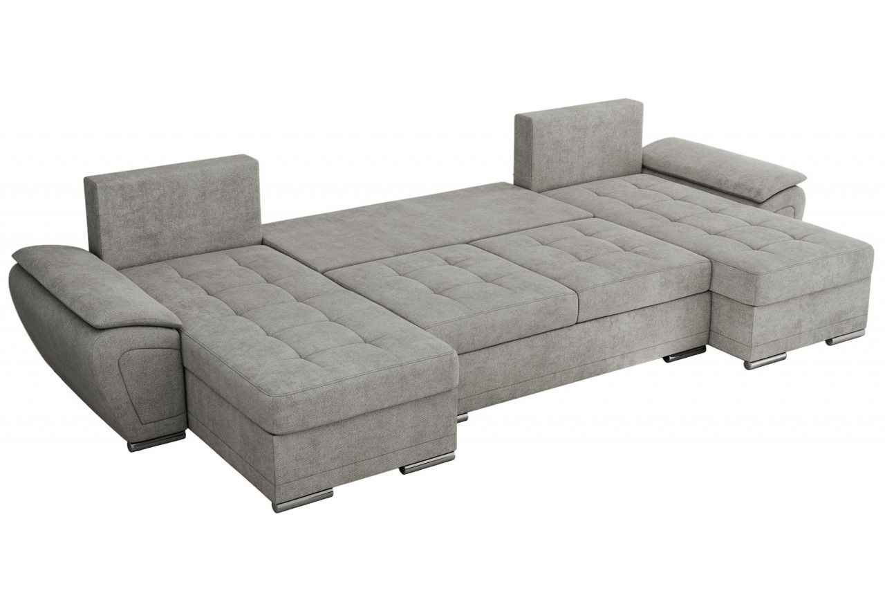 Narożnik UMBRIA U - uniwersalny - jasnoszary, struktura