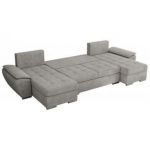 Narożnik UMBRIA U - uniwersalny - jasnoszary, struktura