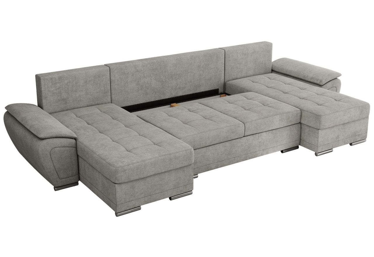 Narożnik UMBRIA U - uniwersalny - jasnoszary, struktura