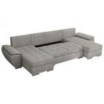 Narożnik UMBRIA U - uniwersalny - jasnoszary, struktura