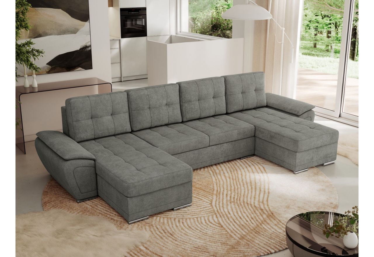 Narożnik UMBRIA U - uniwersalny - szary, struktura