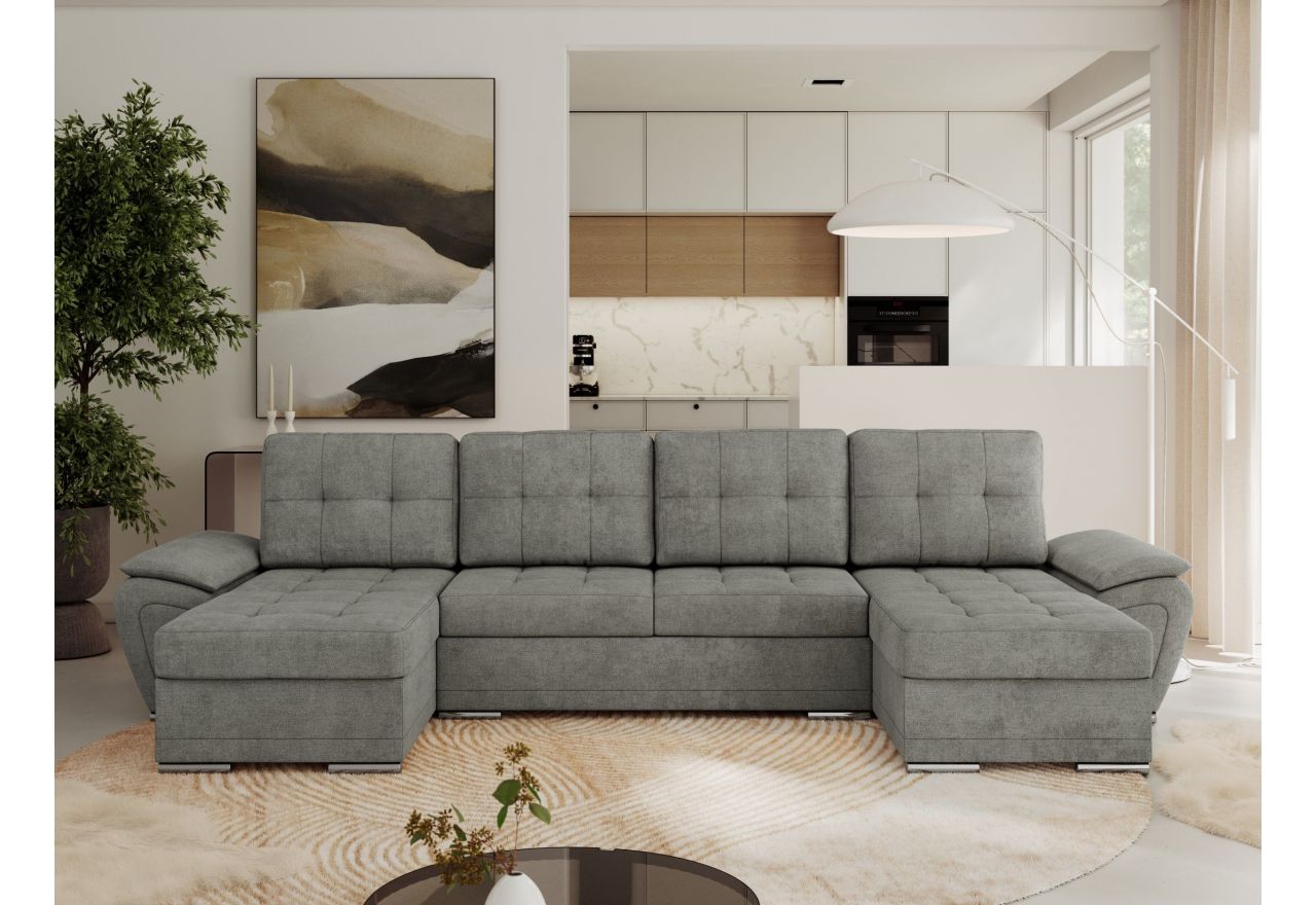 Narożnik UMBRIA U - uniwersalny - szary, struktura