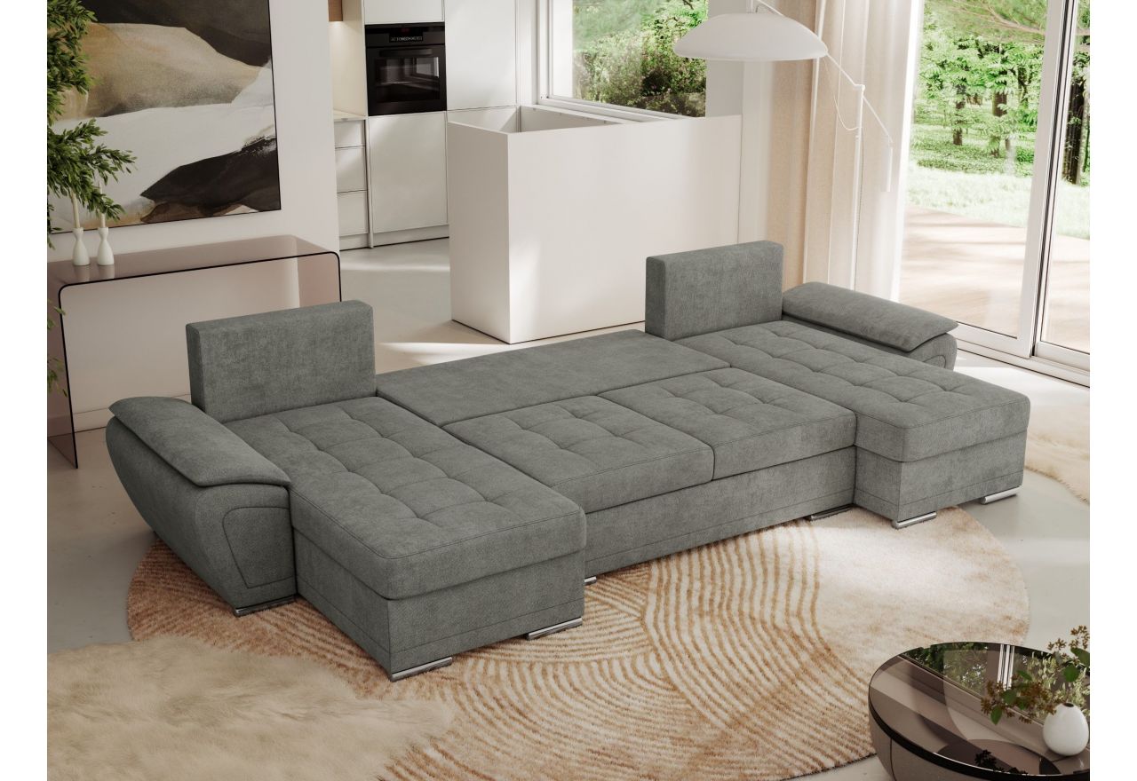 Narożnik UMBRIA U - uniwersalny - szary, struktura