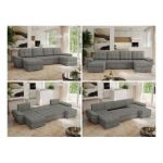 Narożnik UMBRIA U - uniwersalny - szary, struktura