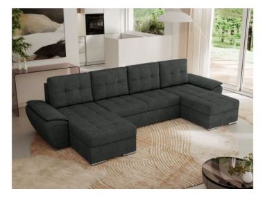 Narożnik UMBRIA U - uniwersalny - ciemnoszary, struktura