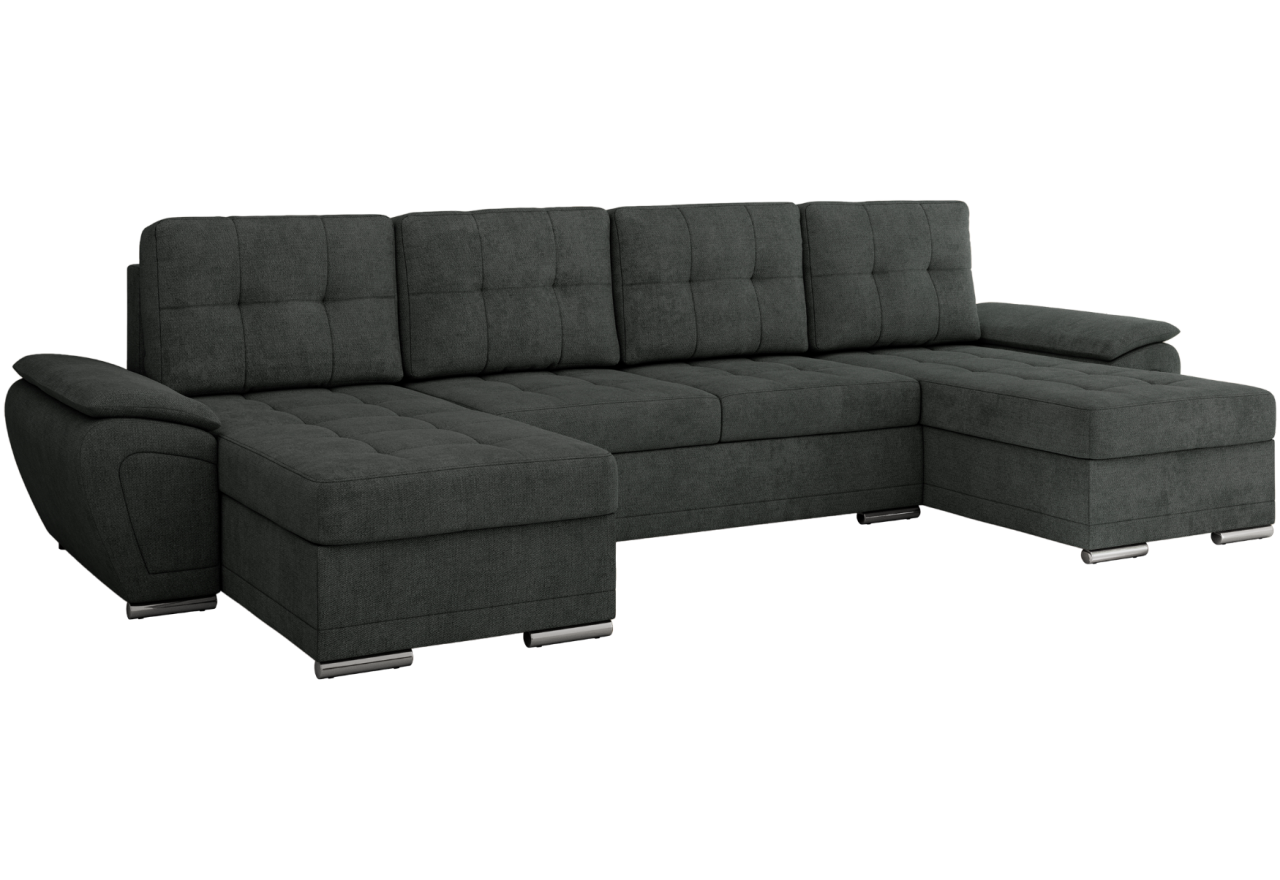 Narożnik UMBRIA U - uniwersalny - ciemnoszary, struktura