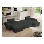 Narożnik UMBRIA U - uniwersalny - ciemnoszary, struktura