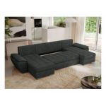 Narożnik UMBRIA U - uniwersalny - ciemnoszary, struktura