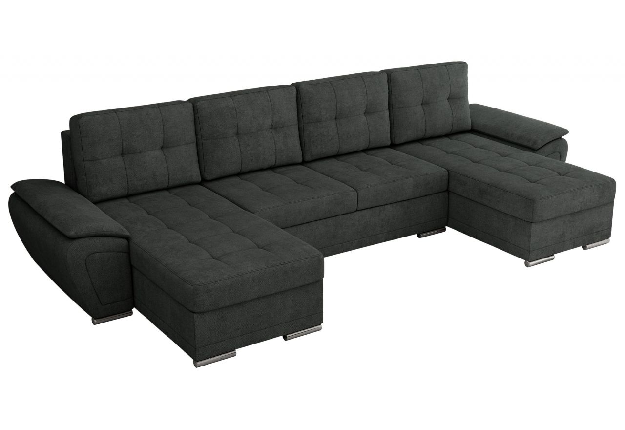 Narożnik UMBRIA U - uniwersalny - ciemnoszary, struktura