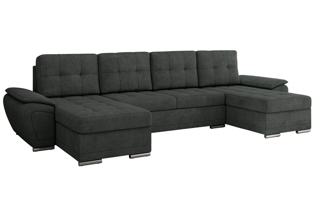 Narożnik UMBRIA U - uniwersalny - ciemnoszary, struktura