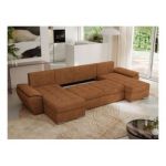 Narożnik UMBRIA U - uniwersalny - pomarańczowy, struktura