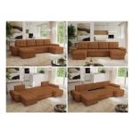 Narożnik UMBRIA U - uniwersalny - pomarańczowy, struktura