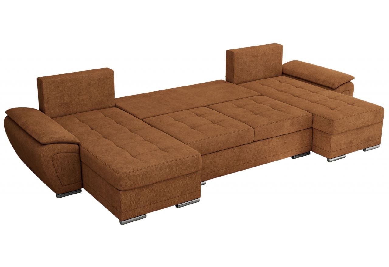 Narożnik UMBRIA U - uniwersalny - pomarańczowy, struktura