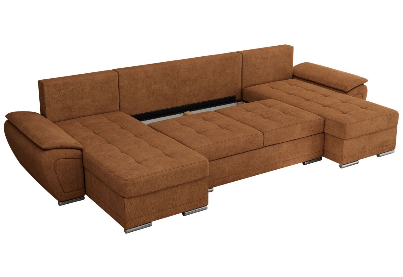 Narożnik UMBRIA U - uniwersalny - pomarańczowy, struktura