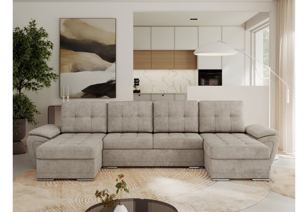 Narożnik UMBRIA U - uniwersalny - beżowy, struktura