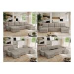 Narożnik UMBRIA U - uniwersalny - beżowy, struktura