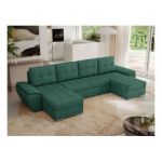 Narożnik UMBRIA U - uniwersalny - ciemnozielony, struktura