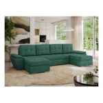 Narożnik UMBRIA U - uniwersalny - ciemnozielony, struktura