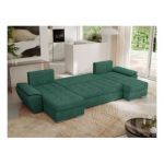 Narożnik UMBRIA U - uniwersalny - ciemnozielony, struktura