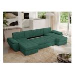 Narożnik UMBRIA U - uniwersalny - ciemnozielony, struktura