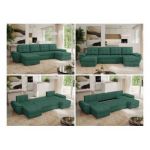 Narożnik UMBRIA U - uniwersalny - ciemnozielony, struktura