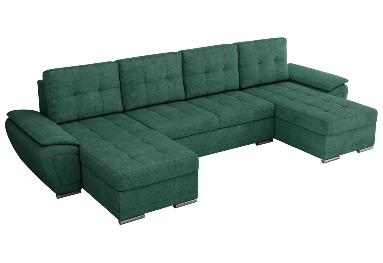 Narożnik UMBRIA U - uniwersalny - ciemnozielony, struktura