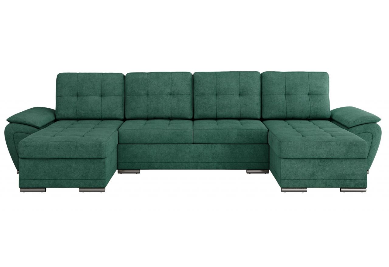 Narożnik UMBRIA U - uniwersalny - ciemnozielony, struktura