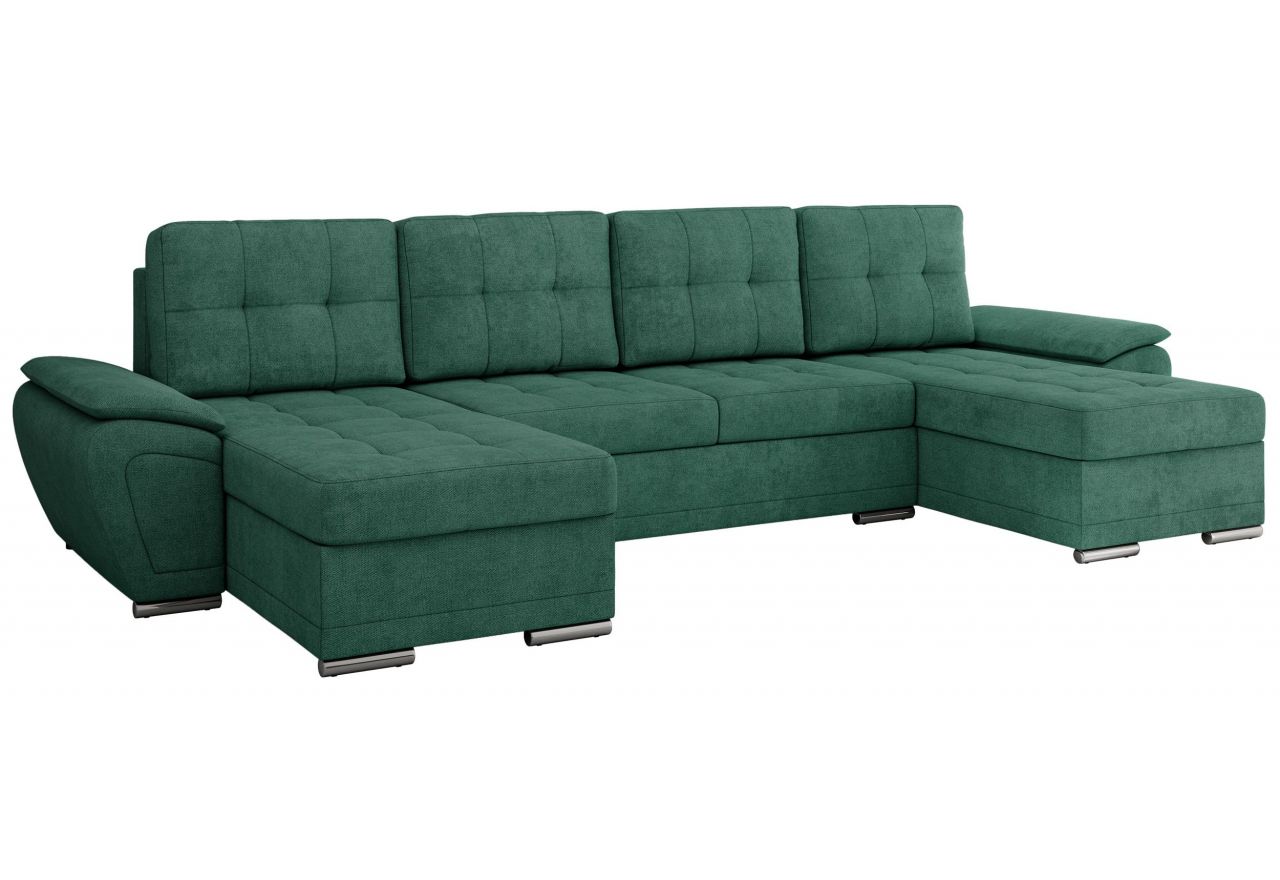 Narożnik UMBRIA U - uniwersalny - ciemnozielony, struktura