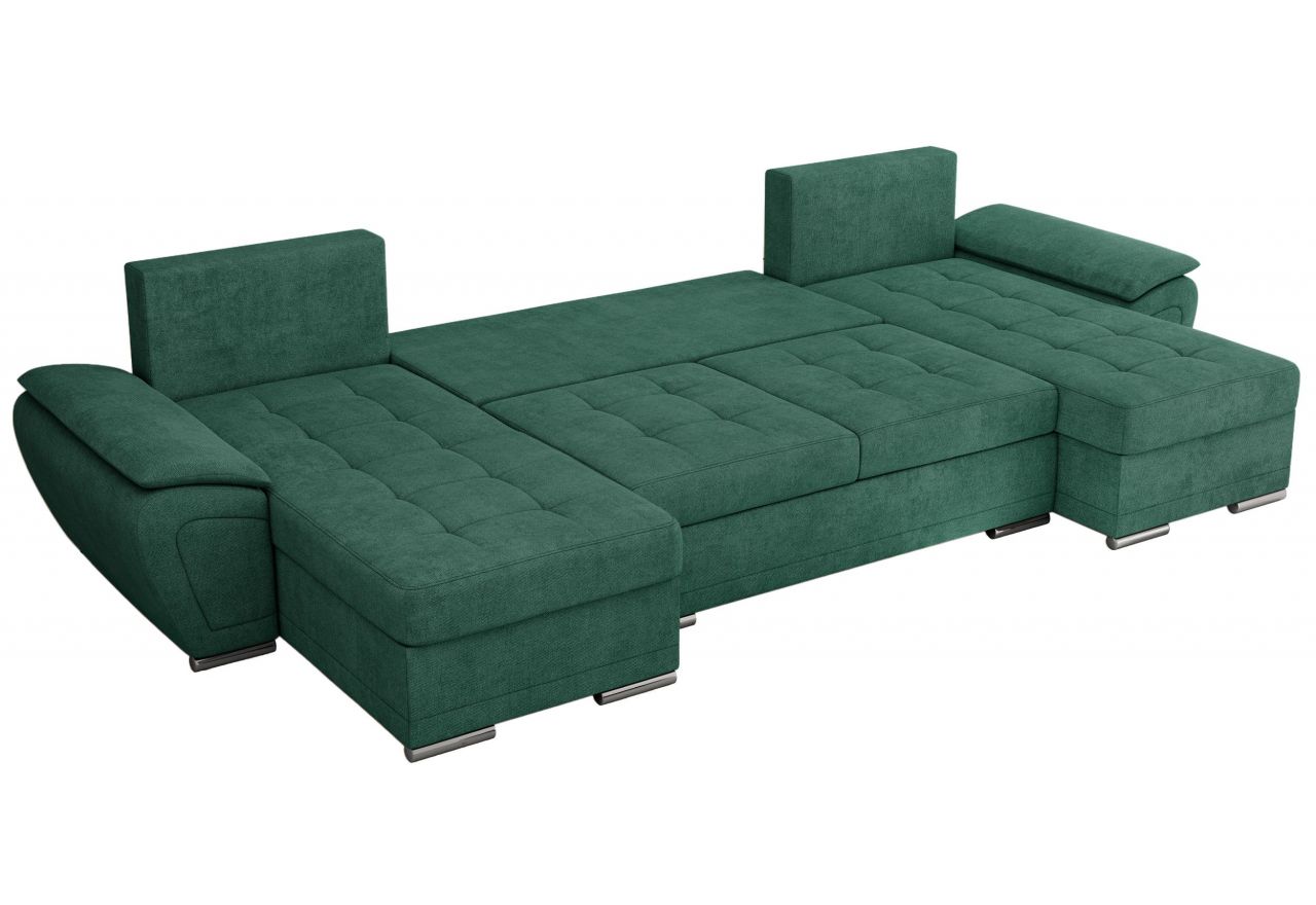 Narożnik UMBRIA U - uniwersalny - ciemnozielony, struktura