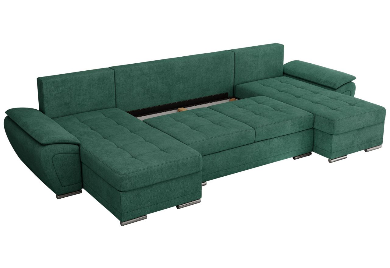 Narożnik UMBRIA U - uniwersalny - ciemnozielony, struktura