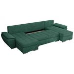 Narożnik UMBRIA U - uniwersalny - ciemnozielony, struktura