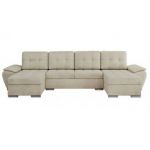 Narożnik UMBRIA U - uniwersalny - beżowy, welwet