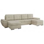 Narożnik UMBRIA U - uniwersalny - beżowy, welwet