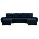 Narożnik UMBRIA U - uniwersalny - ciemnoniebieski, welwet