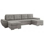 Narożnik UMBRIA U - uniwersalny - jasnoszary, welwet