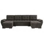 Narożnik UMBRIA U - uniwersalny - ciemnoszary, welwet