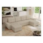 Narożnik UMBRIA U - uniwersalny - kremowy, boucle