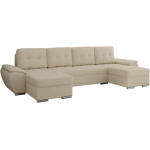 Narożnik UMBRIA U - uniwersalny - kremowy, boucle