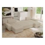 Narożnik UMBRIA U - uniwersalny - kremowy, boucle