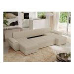 Narożnik UMBRIA U - uniwersalny - kremowy, boucle